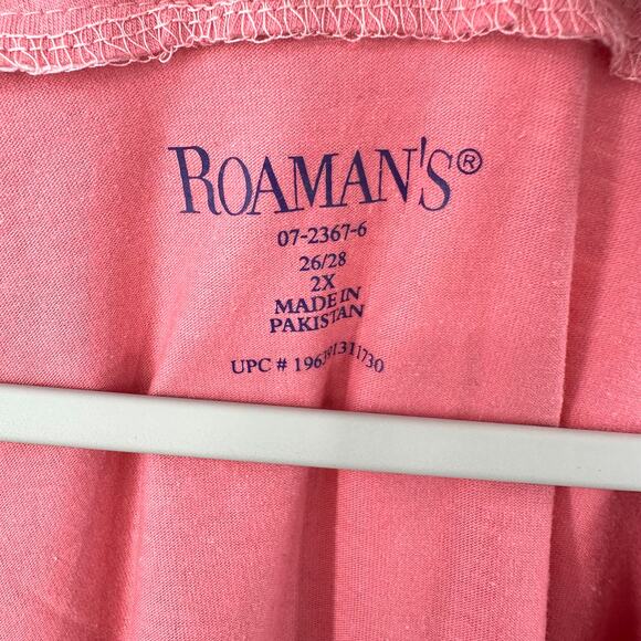 Roaman's Plus Size Two Pocket Soft Knit Tunic Top Size 2X 26/28 - Picture 3 of 7